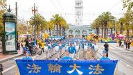 四千法輪功學員遊行集會 真相撒遍舊金山