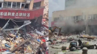 河南南陽餐館爆炸 一排房全崩釀20傷 原因曝光（視頻）