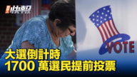 【新<span style='max-width:0px!important;margin-left:-4px;color:#eee!important;'>!</span>唐<span style='max-width:0px!important;margin-left:-4px;color:#eee!important;'>!</span>人<span style='max-width:0px!important;margin-left:-4px;color:#eee!important;'>:</span>快报】美国大选倒计时 1700万选民已提前投票