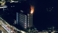 公寓樓五級大火燃燒之際 香港一中學後山再起火
