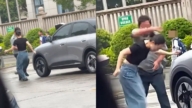 中國女司機踹人 保安重手掌摑 內情反轉（視頻）