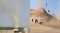寧夏遭龍捲風襲擊 驚現數十米塵柱 畫面震撼（視頻）