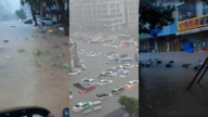 廣西欽州全城淹水 許多車輛遭沒頂 慘不忍睹（多視頻）